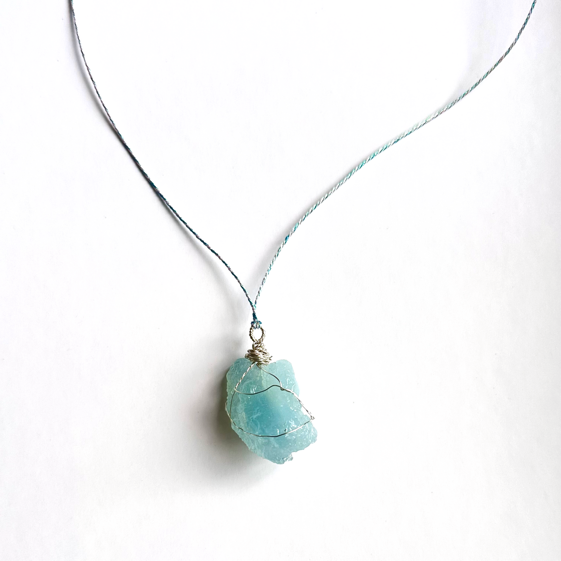 Aquamarine Clarity Necklace | Throat Chakra Jewelry for Tarot Readers & Empaths