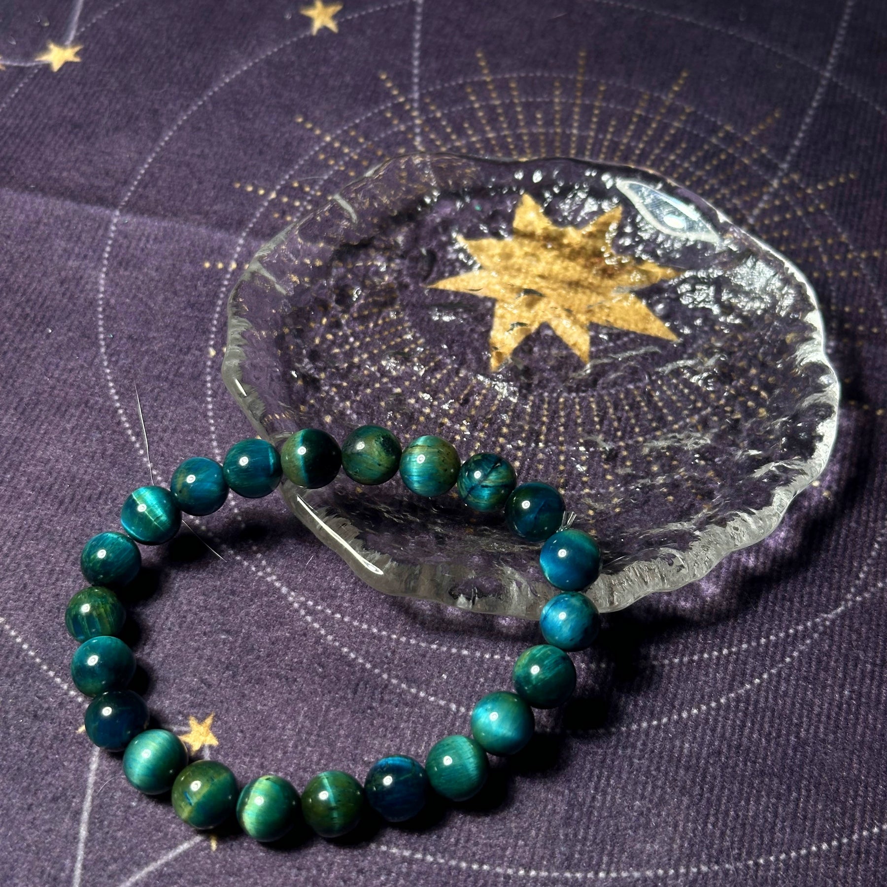 Deep Forest Stone Energy Bracelet | Handwoven Grounding Jewelry for Wealth & Emotional Balance