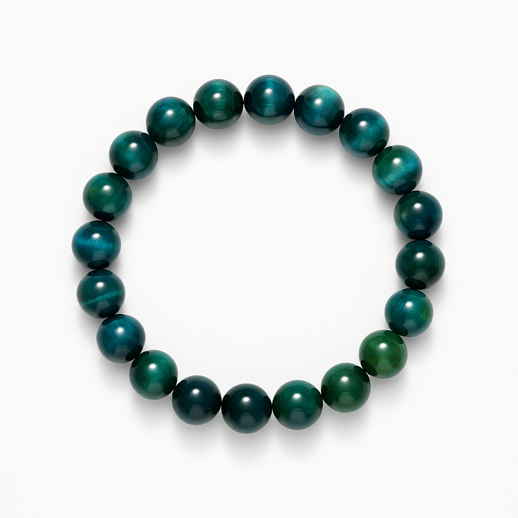Deep Forest Stone Energy Bracelet | Handwoven Grounding Jewelry for Wealth & Emotional Balance