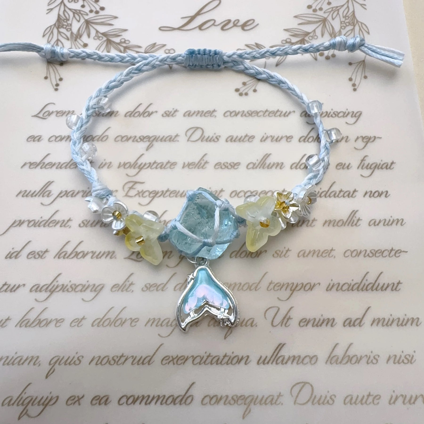 Weave handcrafted natural crystal bracelets