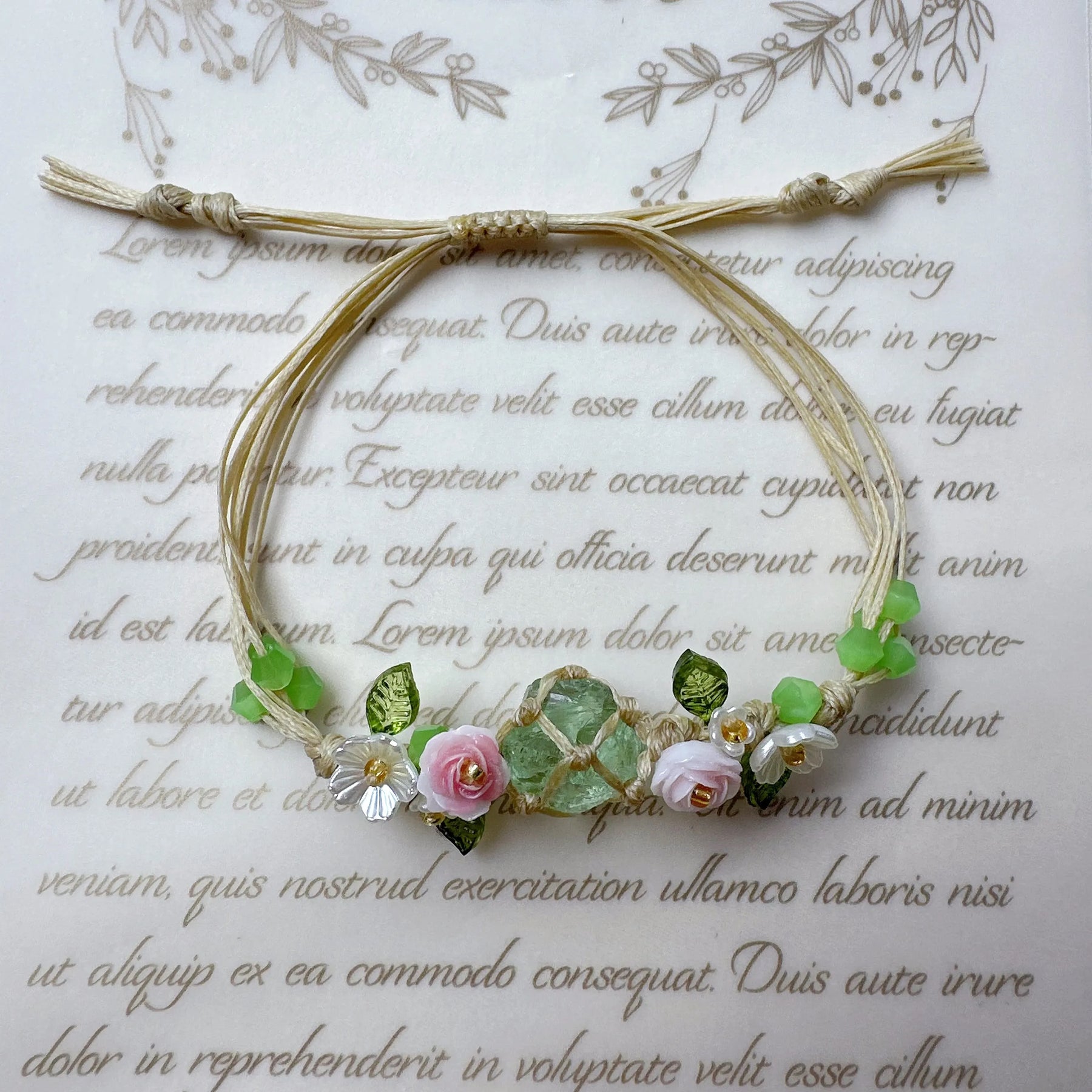 Weave handcrafted natural crystal bracelets